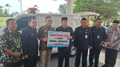 Wujud Peduli, Bank Sumsel Babel Serahkan Mobil Jenazah ke Pemprov Babel
