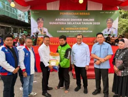 Bank Sumsel Babel Bersama Pemprov Sumsel Bagikan Beras untuk Driver Online