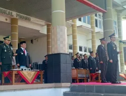 Pj Walikota Unu Ibnudin Hadiri Upacara HUT Bhayangkara ke 79 di Pemkot Pangkalpinang