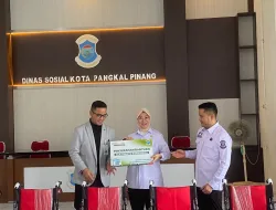 Bank Sumsel Babel Syari’ah Serahkan Bantuan 7 Kursi Roda ke Pemkot Pangkalpinang
